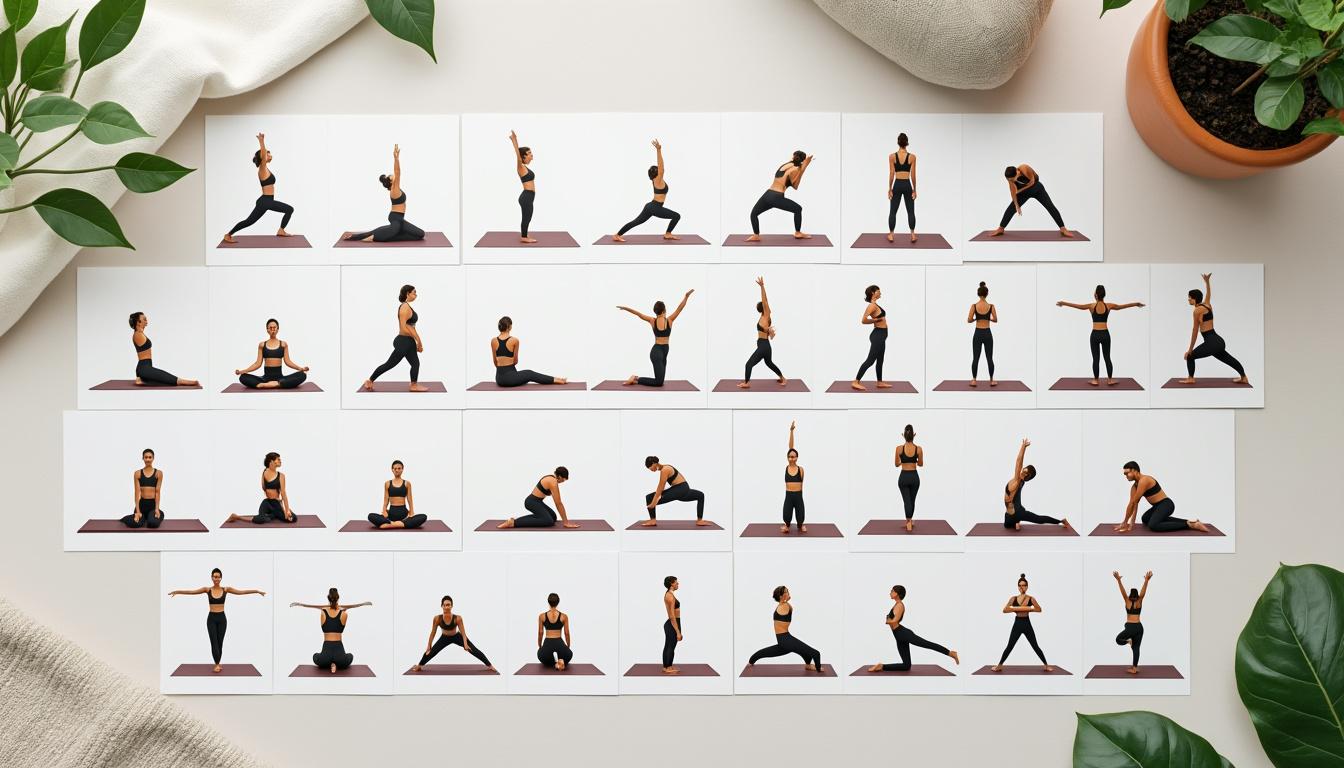 découvrez notre tableau des postures de yoga avec fiches illustrées à imprimer, idéal pour pratiquer facilement chez vous et progresser étape par étape.