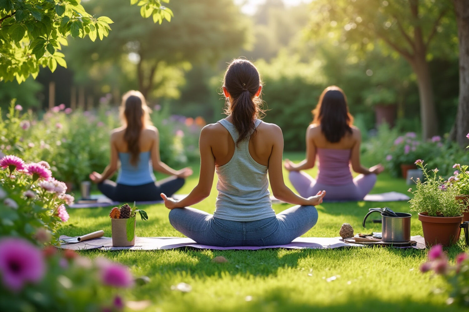 Gardening yoga : postures pour soulager le dos des jardiniers