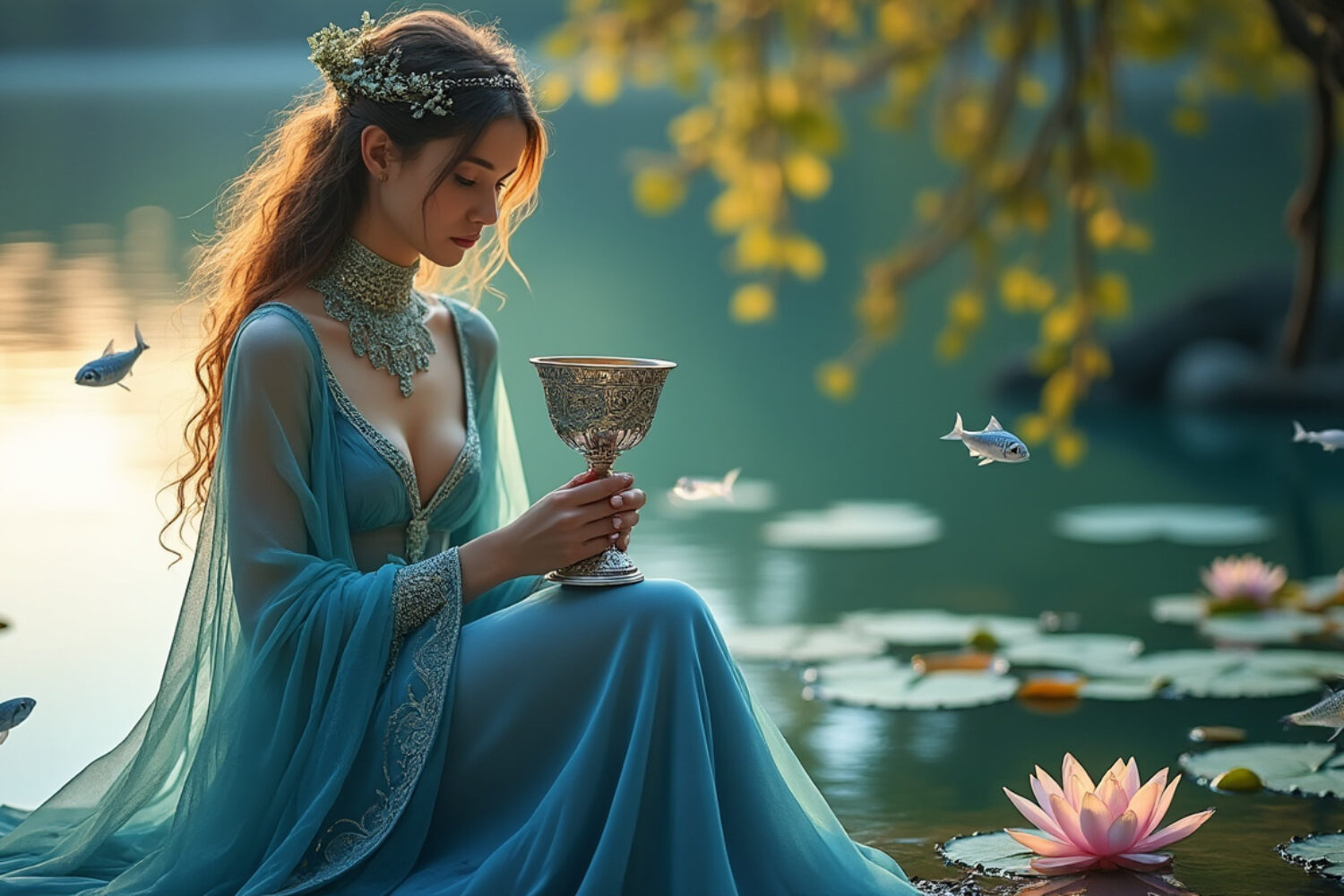 Comprendre les méditations de la reyne de coupe et la symbolique du tarot